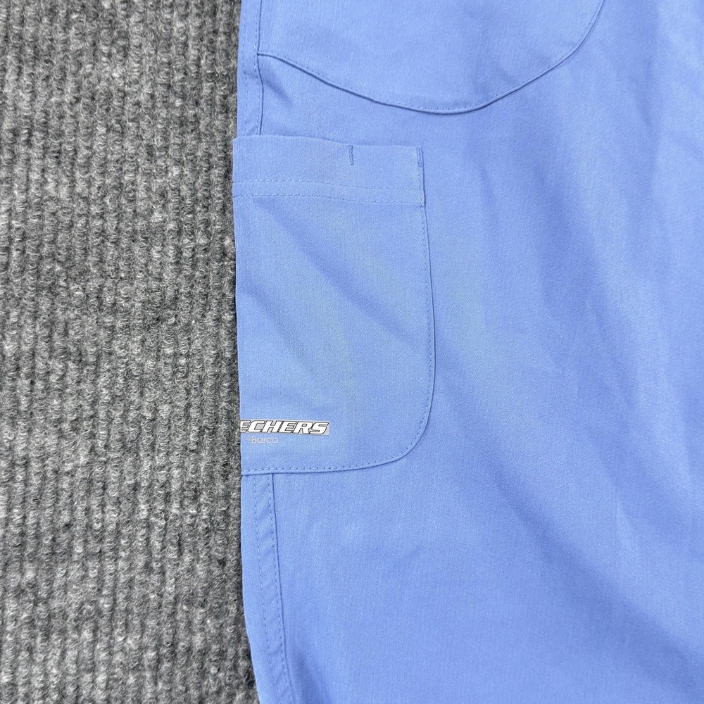 Skechers Reliance Cargo Scrub Pants Womens 3XL Ciel Blue Drawstring Stretch - Picture 3 of 13